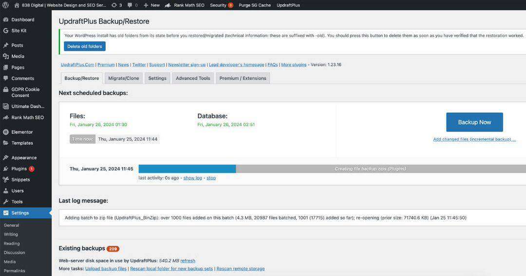 Backup Your WordPress Website