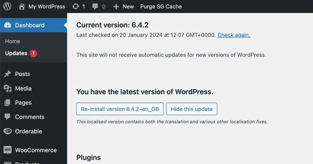 Update Your WordPress Core First